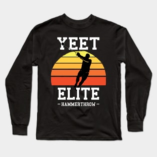 Yeet Elite Hammerthrow Retro Track N Field Athlete Long Sleeve T-Shirt